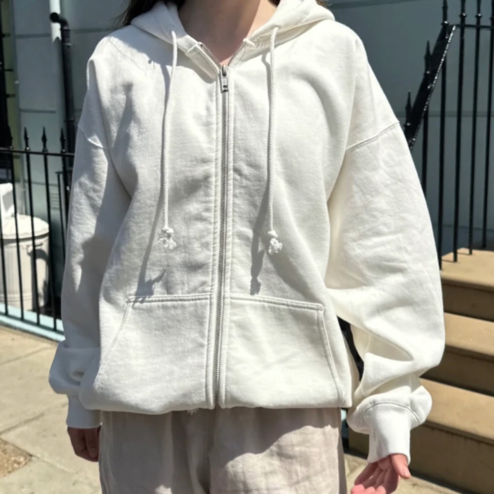 Brandy Melville Christy Hoodie in White